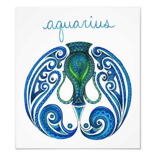 Aquarius-symbool Foto Afdruk (Voorkant)