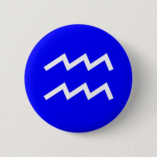 Aquarius-symbool - Gepersonaliseerd Ronde Button 5,7 Cm (Voorkant)
