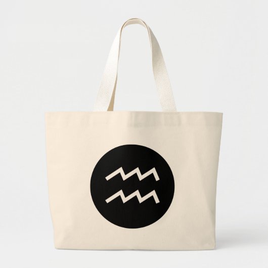 Aquarius-symbool Grote Tote Bag (Voorkant)