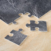 Aquarius Symbool Grunge Distress Silver Steel Legpuzzel (Zijkant)