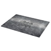 Aquarius Symbool Grunge Distress Silver Steel Snijplank (Hoek)