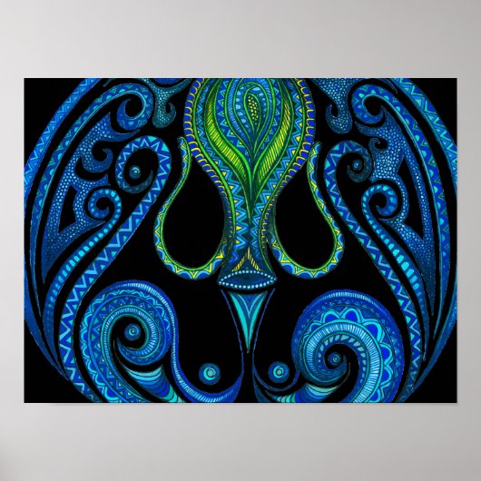 Aquarius-symbool Poster (Voorkant)