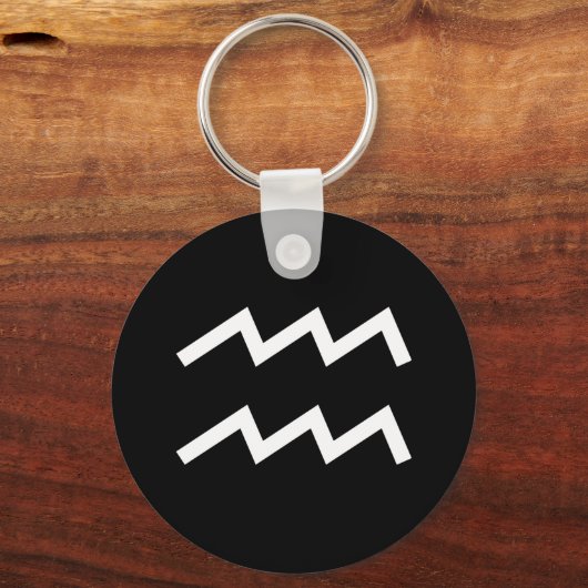 Aquarius-symbool Sleutelhanger (Voorkant)