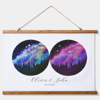 Aquarius Taurus Personalized Couples Horoscope Hangend Wandkleed