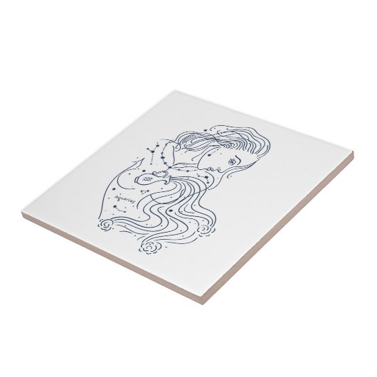 Aquarius Tegeltje (Zijkant)