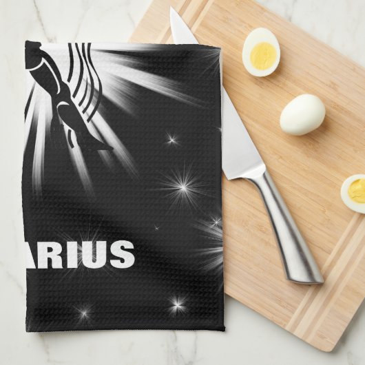 Aquarius-teken Theedoek (Quarter Fold)