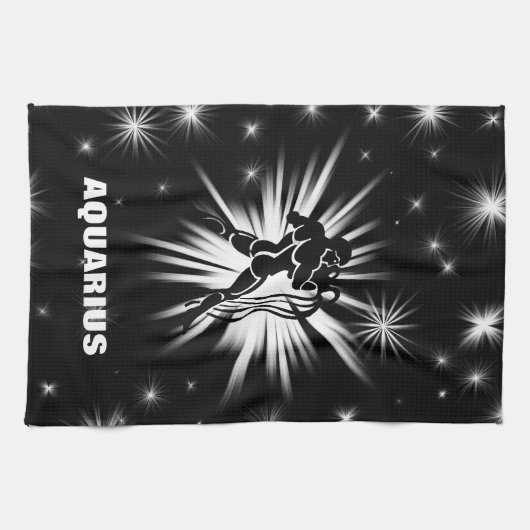 Aquarius-teken Theedoek (Horizontaal)