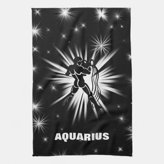 Aquarius-teken Theedoek (Verticaal)