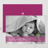 Aquarius the Water Bearer Foto geboorteaankondigin Aankondiging (Voorkant / Achterkant)