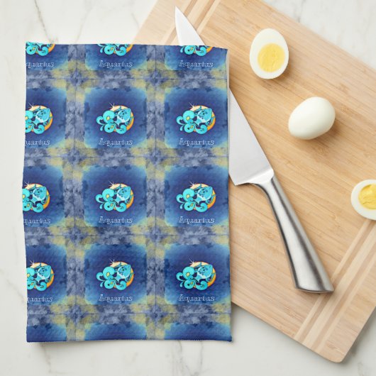 Aquarius Theedoek (Quarter Fold)