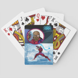 Aquarius thema verjaardagsfeest cadeau speelkaarte pokerkaarten