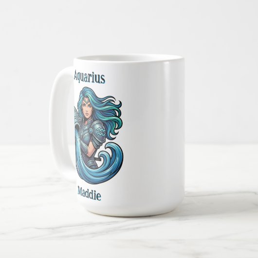 Aquarius Traits and Dates | Personalized Koffiemok (Voorkant links)