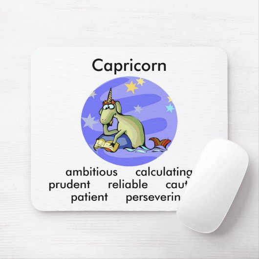 aquarius traits Cute Cartoon Zodiac Muismat (Met muis)