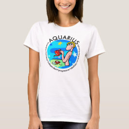 aquarius traits Cute Cartoon Zodiac T-shirt