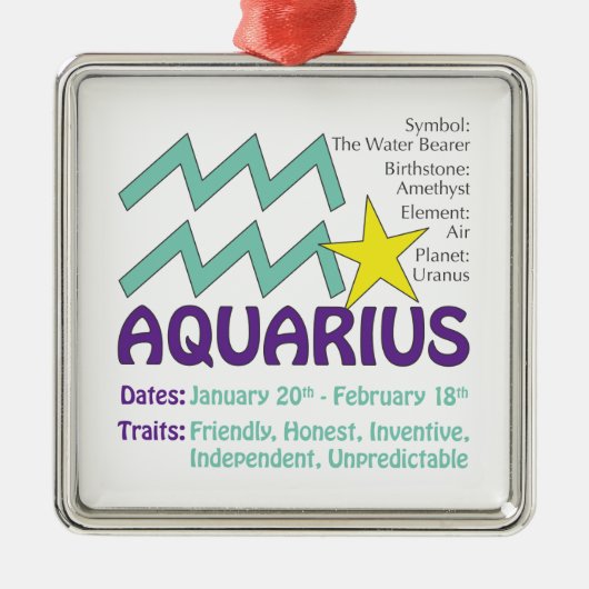 Aquarius Traits Ornament (Voorkant)