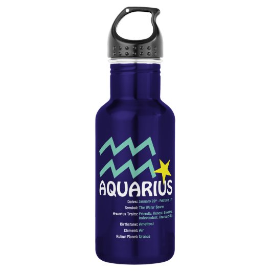 Aquarius Traits Water Fles (Voorkant)