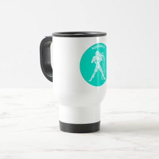 Aquarius Travel Mug Reisbeker (Voorkant links)