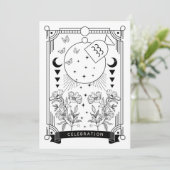 Aquarius Uitnodiging voor verjaardagsviering (Staand voorkant)