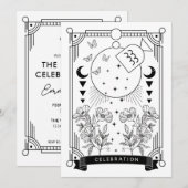 Aquarius Uitnodiging voor verjaardagsviering (Voorkant / Achterkant)