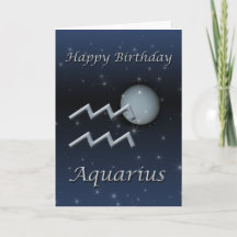 Aquarius Uranus Happy Birthday Wenskaart