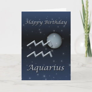Aquarius Uranus Happy Birthday Wenskaart Kaart