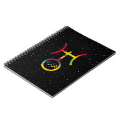 Aquarius Uranus Planetary Symbol Tie Dye Journal Notitieboek (Linkerzijde)