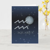 Aquarius Uranus Wenskaart Kaart (Gele Bloem)