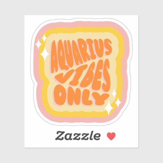 Aquarius Vibes Only | Girl | Aesthetic Horoscope  Sticker (Vel)