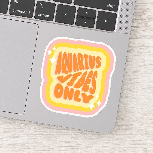 Aquarius Vibes Only | Girl | Aesthetic Horoscope  Sticker (Detail)