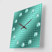 Aquarius Vierkante Klok (Hoek)