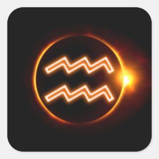 Aquarius Vierkante Sticker