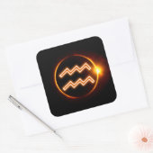 Aquarius Vierkante Sticker (Envelop)