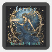 Aquarius Vierkante Sticker (Voorkant)
