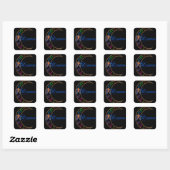 Aquarius Vierkante Sticker (Vel)