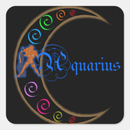 Aquarius Vierkante Sticker
