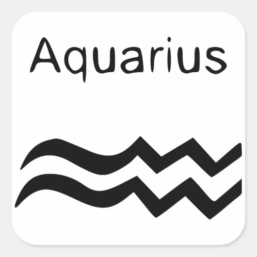 Aquarius Vierkante Sticker (Voorkant)