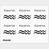 Aquarius Vierkante Sticker (Vel)