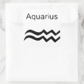 Aquarius Vierkante Sticker (Tas)