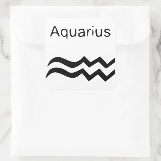 Aquarius Vierkante Sticker (Tas)
