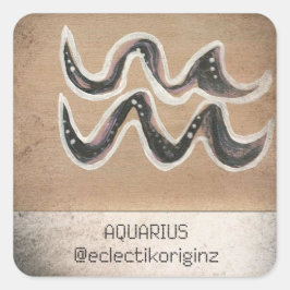 Aquarius Vierkante Sticker