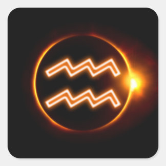 Aquarius Vierkante Sticker