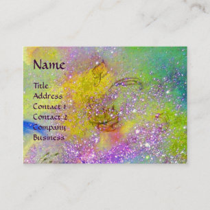 AQUARIUS ,violet paarse, groene, geelgouden sprank Visitekaartje