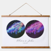 Aquarius Virgo - gepersonaliseerde paren Horoscope Hangend Wandkleed (Voorkant)