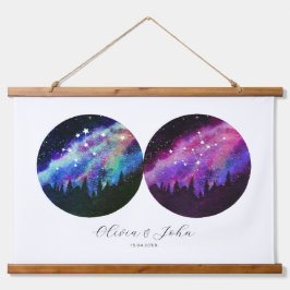 Aquarius Virgo - gepersonaliseerde paren Horoscope Hangend Wandkleed