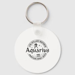 Aquarius Virtues Stijl Dierenriem Design, Aqua Sleutelhanger