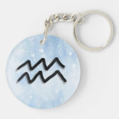 Aquarius Water Bearer Beautiful Woman Astrology  Sleutelhanger (Achterkant)