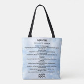 Aquarius Water Bearer Beautiful Woman Astrology  Tote Bag (Achterkant)