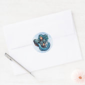 Aquarius Water Bearer Ronde Sticker (Envelop)