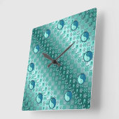 Aquarius & Water Snake Vierkante Klok (Hoek)