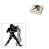 Aquarius Waterdrager Zodiac Art Stempel (Gestempeld)